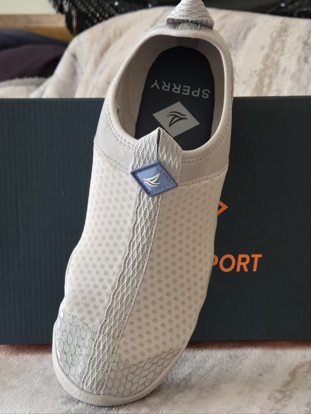Sperry Sport Sea Sock Water Shoes Women’s 9 White Gray NIB